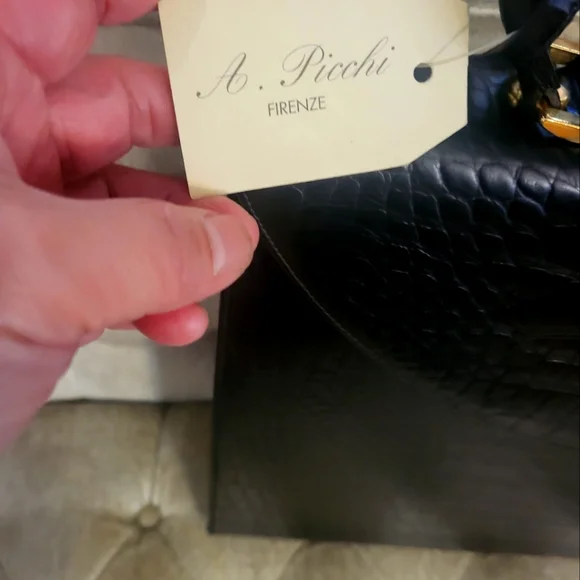 Real leather made in Italy  oversize unisex hand bag - Picture 4 of 11